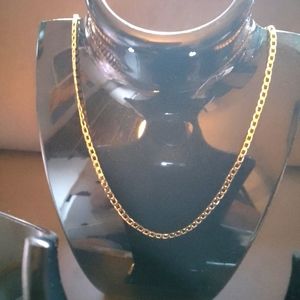 18k gold layered(filled) curb link necklace